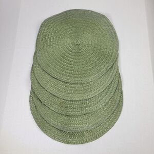 Sage Green 15" Round‎ 5-Piece Placemat Set